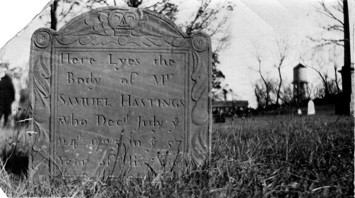 Grave marker of Samuel Hastings.