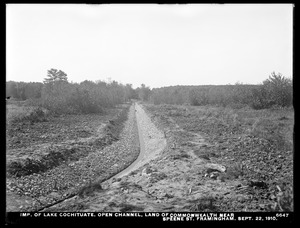Sudbury Department, improvement of Lake Cochituate, Open Channel, land of Commonwealth near Speene Street, Framingham, Mass., Sep. 22, 1910