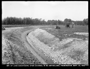 Sudbury Department, improvement of Lake Cochituate, Open Channel in McIntyre land, Framingham, Mass., Sep. 22, 1910