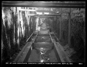Sudbury Department, improvement of Lake Cochituate, concrete conduit, Pond Street, Wayland, Mass., Sep. 22, 1910