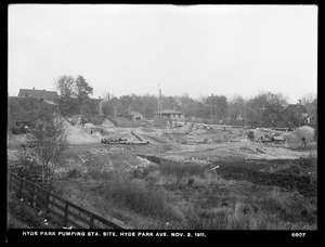 Distribution Department, Hyde Park Pumping Station, site, Hyde Park Avenue, Hyde Park, Mass., Nov. 2, 1911