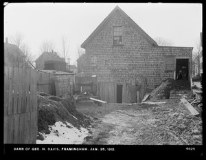 Sudbury Department, Beaver Dam Brook, George H. Davis' barn, Framingham, Mass., Jan. 25, 1912