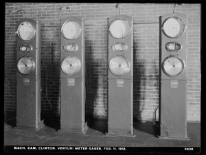 Wachusett Dam, Venturi Meter Gages, Clinton, Mass., Feb. 11, 1912