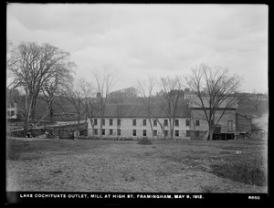 Sudbury Department, Lake Cochituate Outlet, mill at High Street, Framingham, Mass., May 9, 1912