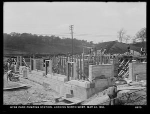 Distribution Department, Hyde Park Pumping Station, looking northwest, Hyde Park, Mass., May 24, 1912