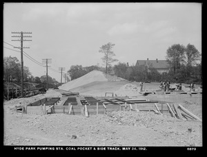 Distribution Department, Hyde Park Pumping Station, coal pocket and side track, Hyde Park, Mass., May 24, 1912