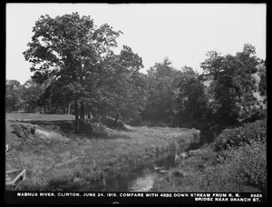 Wachusett Department, Nashua River, downstream from railroad bridge near Branch Street (compare with No. 4533), Clinton, Mass., Jun. 24, 1913