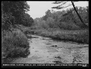 Wachusett Department, Nashua River, downstream from opposite Spruce Street (compare with No. 4535), Clinton, Mass., Jun. 24, 1913