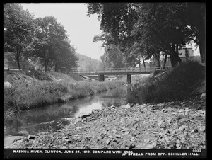 Wachusett Department, Nashua River, upstream from opposite Schiller Hall (compare with No. 4538), Clinton, Mass., Jun. 24, 1913