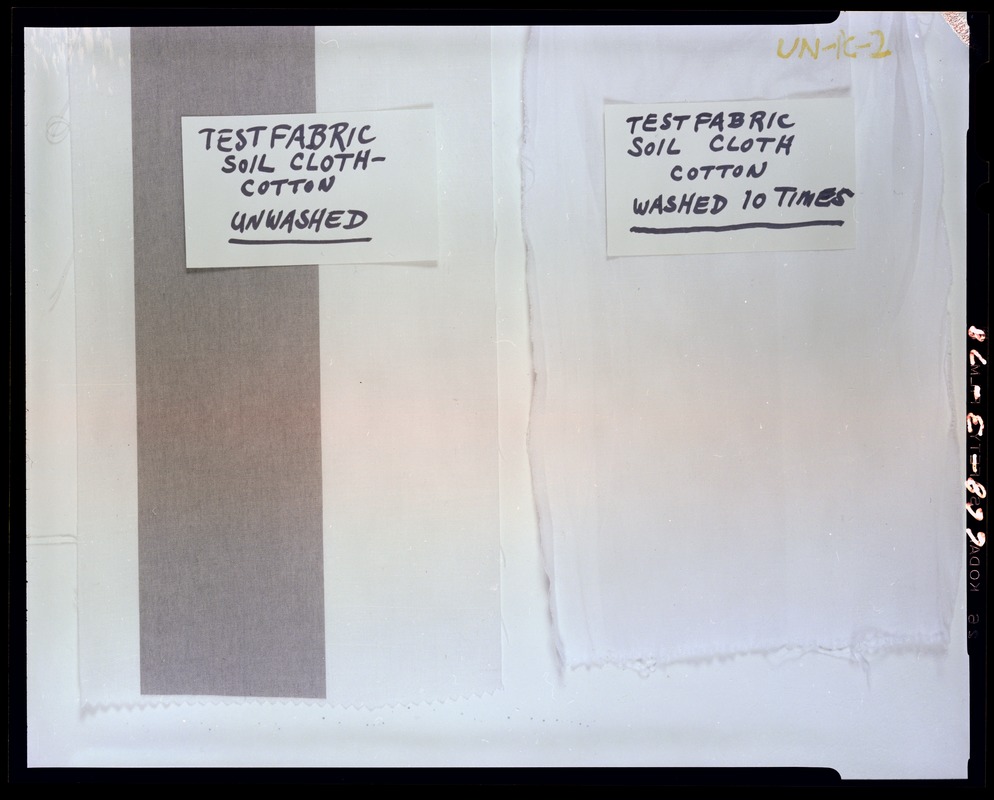 Test fabric, soil cloth, cotton, unwashed; test fabric, soil cloth