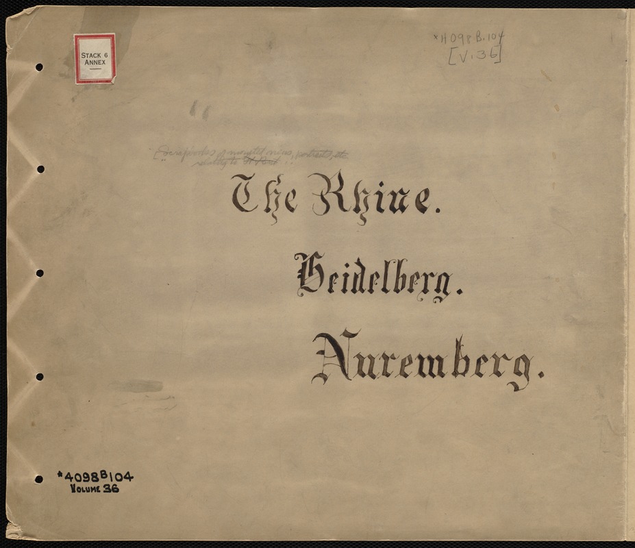 The Rhine. Heidelberg. Nuremberg