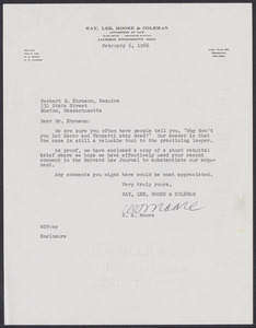 Herbert Brutus Ehrmann Papers, 1906-1970. Sacco-Vanzetti. Letters, 1968-1969. Box 8, Folder 5, Harvard Law School Library, Historical & Special Collections