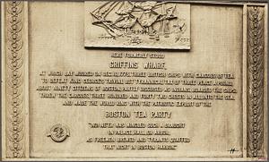 Griffins Wharf. Tablet commemorating site of Boston Tea Party