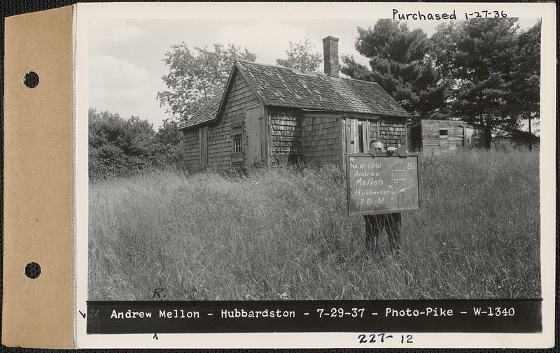 Andrew R. Mellon, house, Hubbardston, Mass., Jul. 29, 1937 Digital