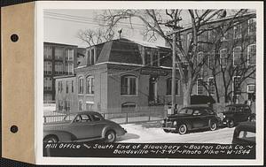Mill office and south end of bleachery, Boston Duck Co., Bondsville, Palmer, Mass., Jan. 3, 1940