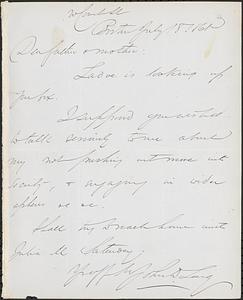 Letter from John D. Long to Zadoc Long and Julia D. Long, July 18, 1865