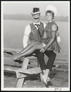 Hometown Favorites Bill Pierce of Hanson and Marilyn Shaw of Pembroke begin their reign as the National Water Ski mixed-doubles champions after scoring an impressive victory at Webster yesterday.