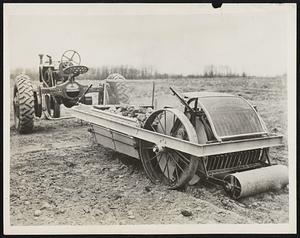The Stone Picker Appears on the Farm. This is one of the first stone picking machines to make its appearance in the potato region of Maine. The invention is expected to be of considerable aid to farmers who have been compelled, in the past, to pick up stones by hand in the cultivated fields. It can gather stones at the rate of 12 tons an hour.