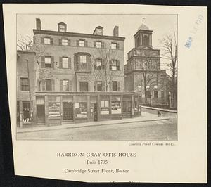 Harrison Gray Otis house. Built 1795. Cambridge Street Front, Boston