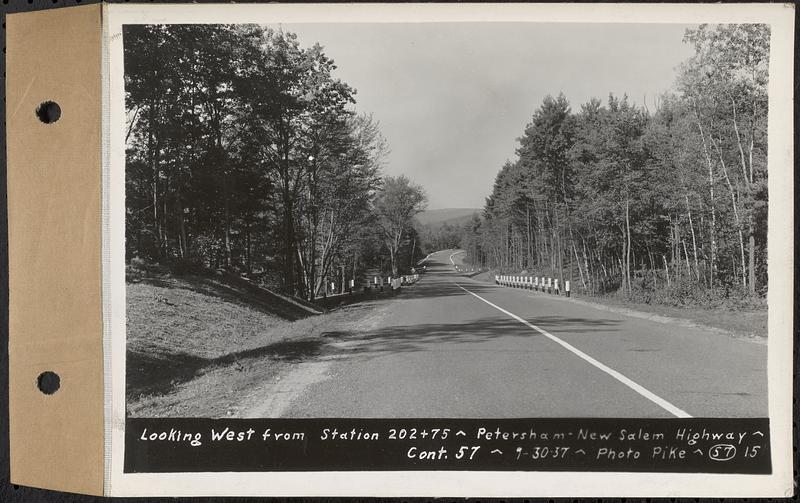 Contract No. 57, Portion of PetershamNew Salem Highway, New Salem