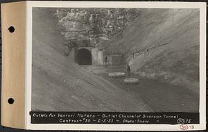 Contract No. 30, Stream Control Works at Main Dam, Swift River Reservoir, Belchertown, Enfield, Ware, outlets for Venturi meters, outlet channel of diversion tunnel, Belchertown, Mass., Feb. 5, 1933