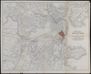 Map of the principal part of Boston, and adjacent cities, for 1873