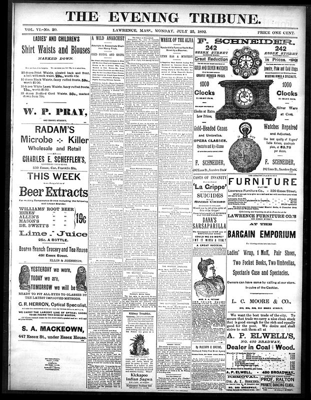 The Evening Tribune. July 25, 1892 Digital Commonwealth
