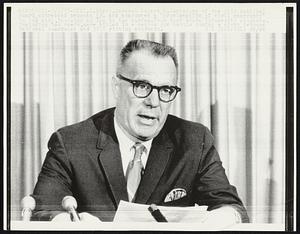 Kent, O.: Brig. General Robert H. Canterbury of the Ohio National guard addressed newsman 5/4 and announced a "proclamation of civil emergency" in the city, imposing an 8pm to 6am curfew. Four Kent State University students, including two coeds, were killed in a campus gun battle during a clash between National Guardsmen and 3000 rioting students.