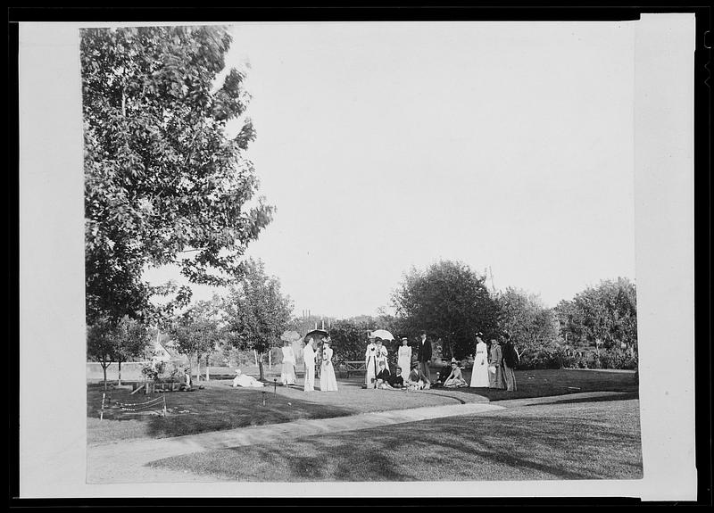 “The Crowd” at garden party on Walnut Hill