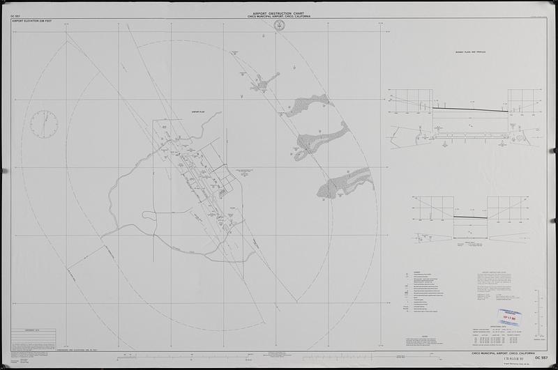 Airport obstruction chart, OC 557, Chico Municipal Airport, Chico, California