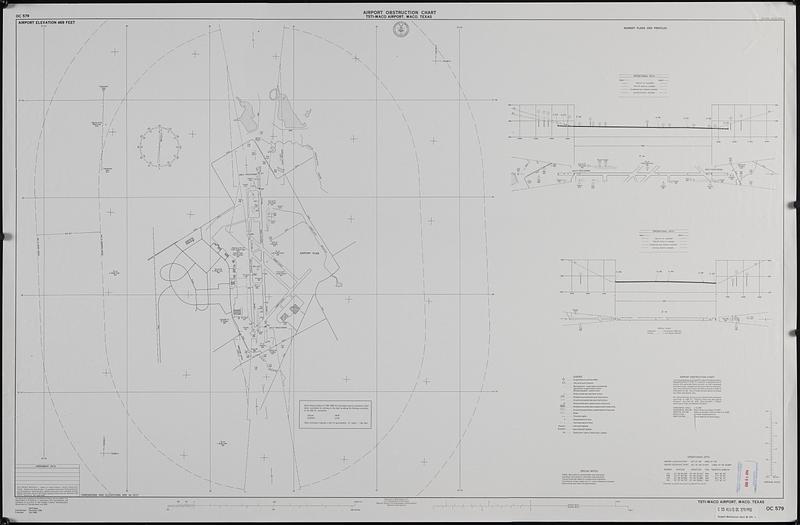 Airport obstruction chart, OC 579, TSTI-Waco Airport, Waco, Texas