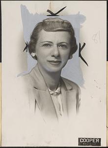 Mrs. Lawrence (Irene) Bennett of Kilsyth Rd., Brighton, who is a candidate for state representative from Ward 21, Boston