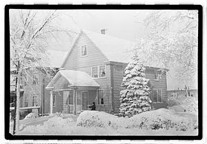 Snow covered house