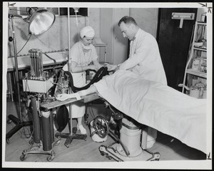 Oxygen administration during Faulkner Hospital operation