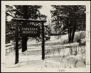 Faulkner Hospital sign