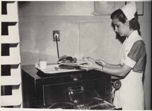 Food tray preparation at Faulkner Hospital