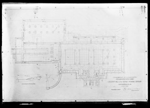 Engineering Plans, Distribution Department, Chestnut Hill Low Service Pumping Station, foundation plan, Sheet A, Brighton, Mass., Jul. 30, 1898