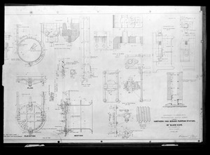 Engineering Plans, Distribution Department, Northern High Service Spot Pond Pumping Station, 36-inch sluice gate, Stoneham, Mass., Oct. 1898