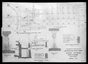 Engineering Plans, Clinton Sewerage, piping in reservoir, Clinton, Mass., Nov, 4, 1898