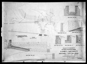 Engineering Plans, Wachusett Aqueduct, Open Channel, Lower Dam and Bridge, Sheet No. 1, Southborough, Mass., Dec. 1, 1898