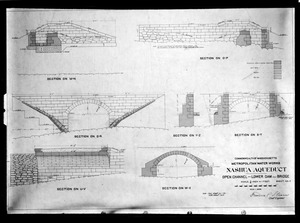 Engineering Plans, Wachusett Aqueduct, Open Channel, Lower Dam and Bridge, Sheet No. 2, Southborough, Mass., Dec. 1, 1898