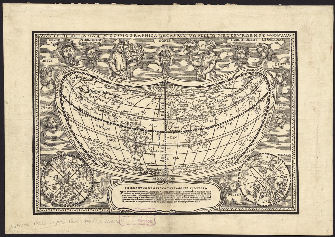 Typo de la carta cosmographica de Gaspar Vopellio Medeburgense