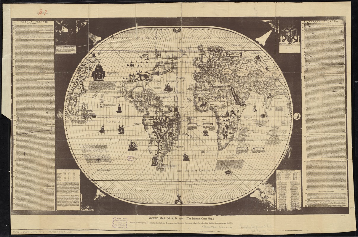 World map of A.D. 1544 (the Sebastian-Cabot map)