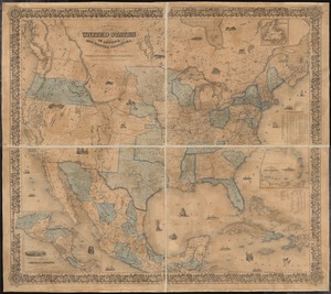 Colton's map of the United States of America, the British provinces, Mexico and the West Indies