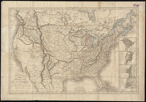 Carte générale des États-Unis de l'Amérique avec les plans des principales villes