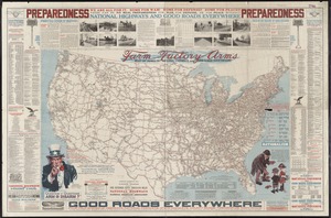 National highways map of the United States showing one hundred fifty thousand miles of national highways proposed by the National Highways Association