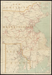 Electric railway map of eastern New England