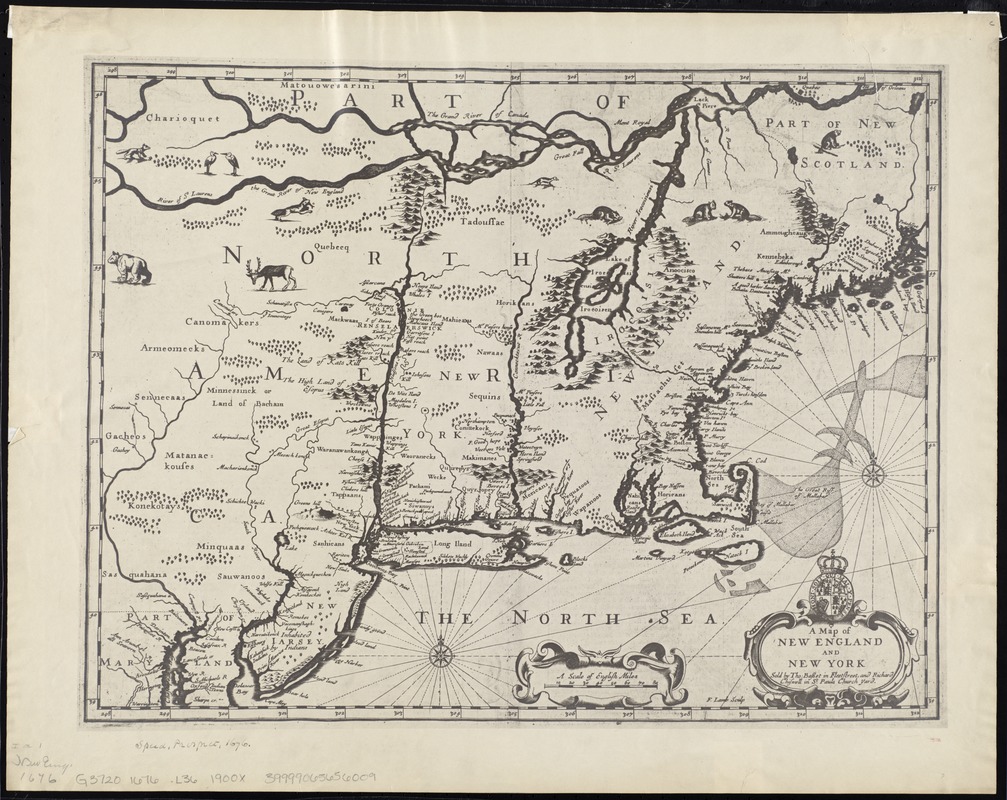 A map of New England and New York