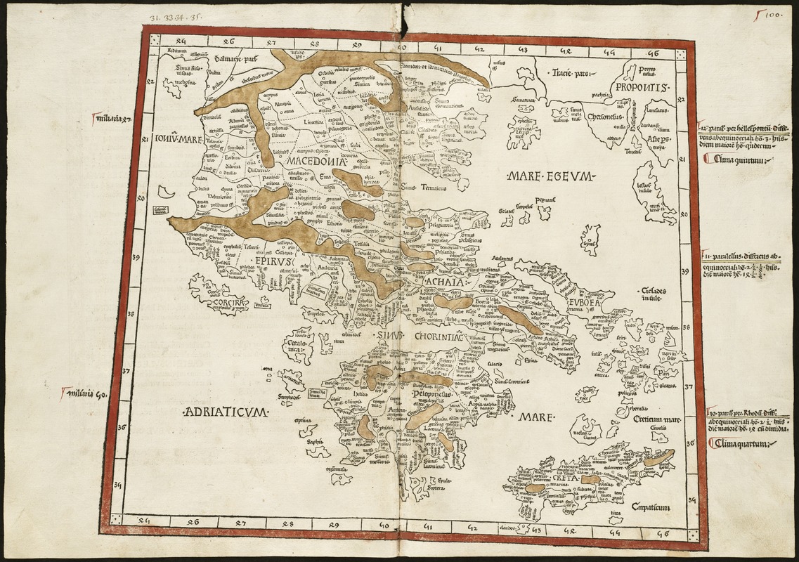 Decima Europe tabula continent Macedonia et Epirum et Achaiam & Peloponesum