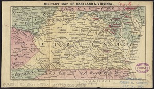 Military map of Maryland & Virginia